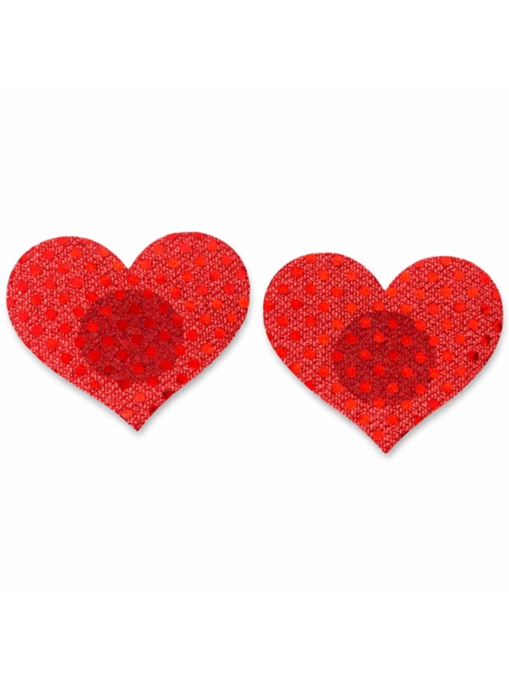 Red Lace Heart Sequin Nipple Pasties Festival Rave Clubwear